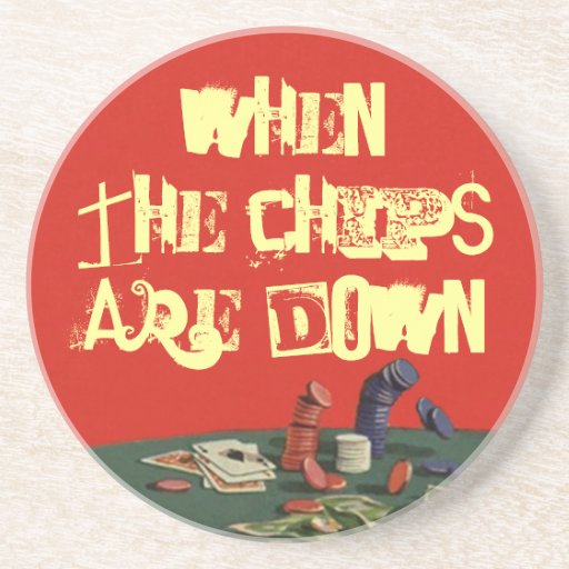 Untersetzer-Poker-Idiomchips sind hinunter Karteng