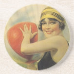 Untersetzer-Vintage Prallplatten-Wasserball-Badean