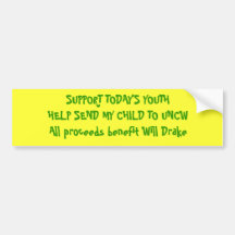 UNTERSTÜTZUNG HEUTIGES YOUTHHELP SCHICKEN MEIN KIN AUTO STICKER