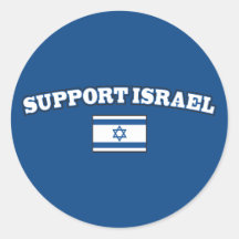Unterstützung Israel mit Flagge Aufkleber