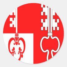 Unterwalden, die Schweiz-Flagge Runder Aufkleber