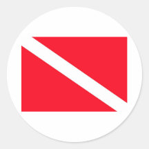 UNTERWASSERATEMGERÄT Flagge - kundengerecht Runde Aufkleber