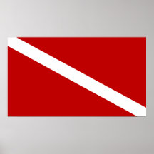 Unterwasseratemgerät-Flaggen-Plakat