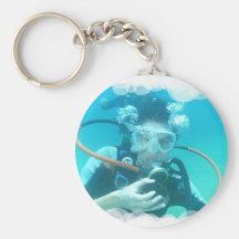 Unterwasseratemgerät sprudelt Keychain Schlüsselbänder