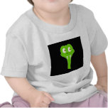 Unverschämter grüne Schlangen-Cartoon auf Schwarze T-shirt