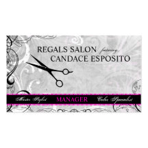 Upscale Wirbel und Fluers Salon-Geschäfts-Karte Visitenkarte