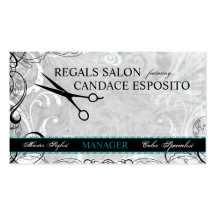 Upscale Wirbel und Fluers Salon-Geschäfts-Karte Visitenkarte