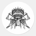 Ureinwohner-Schädel Aufkleber