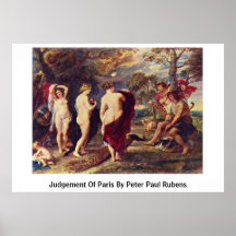 Urteil von Paris durch Peter Paul Rubens Plakatdruck
