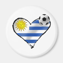 Uruguay-Flaggenfußball futbol te Amo-Geschenke Magnets
