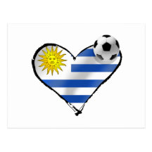 Uruguay-Flaggenfußball futbol te Amo-Geschenke Postkarte