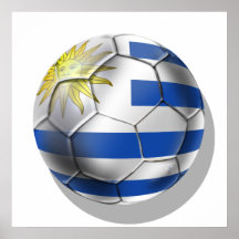 Uruguay-Fußball futbol Flagge Charruas Geschenke Poster