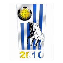 Uruguayfußball Futbol Churruas Flagge 2010 Postkarten