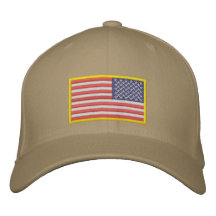 US-Flagge aufgehoben Bestickte Caps