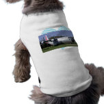 US-Flugzeuge mit Bäumen und blauer Himmel im Hinte Haustier T-shirts