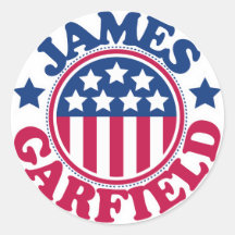 US Präsident James Garfield Runder Sticker