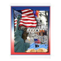 USA-Amerikaner-Symbole Personalisierte Ankündigungen