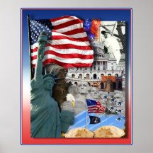 USA-Amerikaner-Symbole Posterdrucke