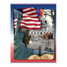 USA-Amerikaner-Symbole Postkarten