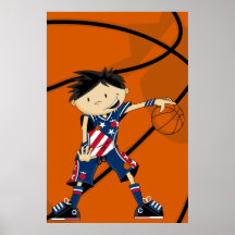 USA-Basketball-Spieler-Plakat