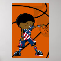 USA-Basketball-Spieler-Plakat