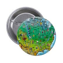 USA-Cartoon-Karte Button