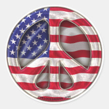 USA-Friedensflagge Stickers
