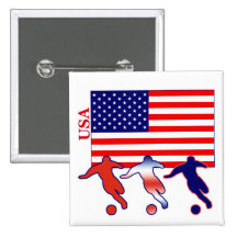 USA-Fußball-Spieler Anstecknadelbutton