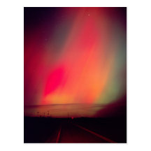 USA, Idaho. Aurora borealis, Nordlichter an Postkarten