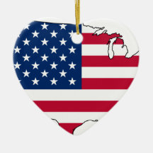 USA-Karte, Vereinigte Staaten kennzeichnen Weihnachtsbaum Ornament