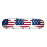USA-Karte, Vereinigte Staaten kennzeichnen Skateboard Bretter