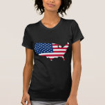 USA-Karte, Vereinigte Staaten kennzeichnen Tshirt
