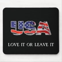 USA-Liebe verlässt es oder es Mauspad
