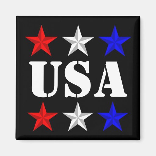 USA-Magnet mit den Rot-, weißen und Blauenseestern