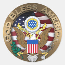 USA-Siegel - Gott segnen Amerika Sticker