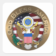 USA-Siegel - Gott segnen Amerika Sticker