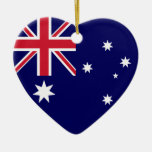 USA u. Australien-Flaggen-Herz-Verzierung Weihnachtsbaum Ornament