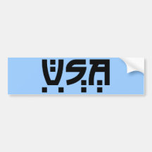USA und Punkte Autoaufkleber