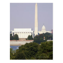 USA, Washington DC, Washington-Monument und US postkarten