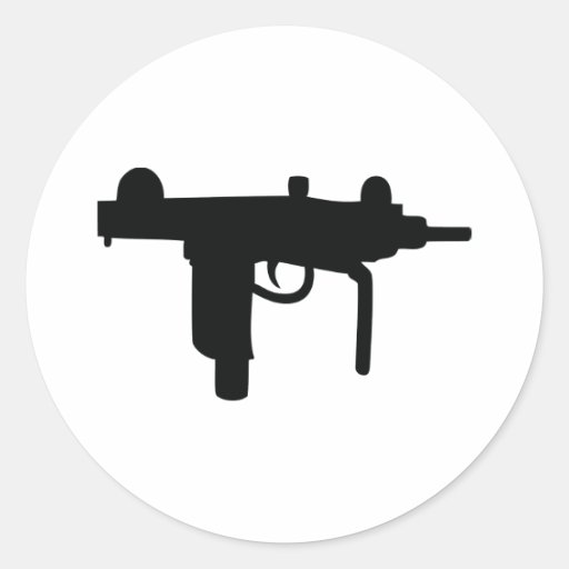 Uzi Gewehr-Waffenikone Aufkleber