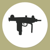 Uzi Gewehr-Waffenikone aufkleber