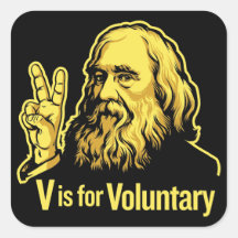 V ist für freiwillige Lysander Spooner Aufkleber