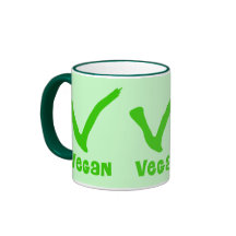 V ist für vegane Becher Kaffee Tassen