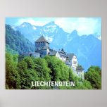 VADUZ-SCHLOSS, LIECHTENSTEIN PLAKATDRUCK