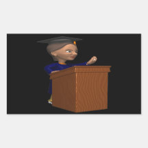 Valedictorian 2 rechtecksticker