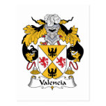 Valencia-Familienwappen Postkarten