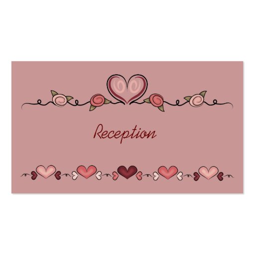 Valentine-Herz-Empfangs-Karten Visitenkartenvorlagen