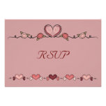 Valentine-Herzen UAWG Karte Personalisierte Ankündigungskarte