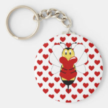 Valentine-Hummel-Biene Keychain Schlüsselband