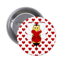 Valentine-Hummel-Bienen-Knopf Anstecknadelbutton